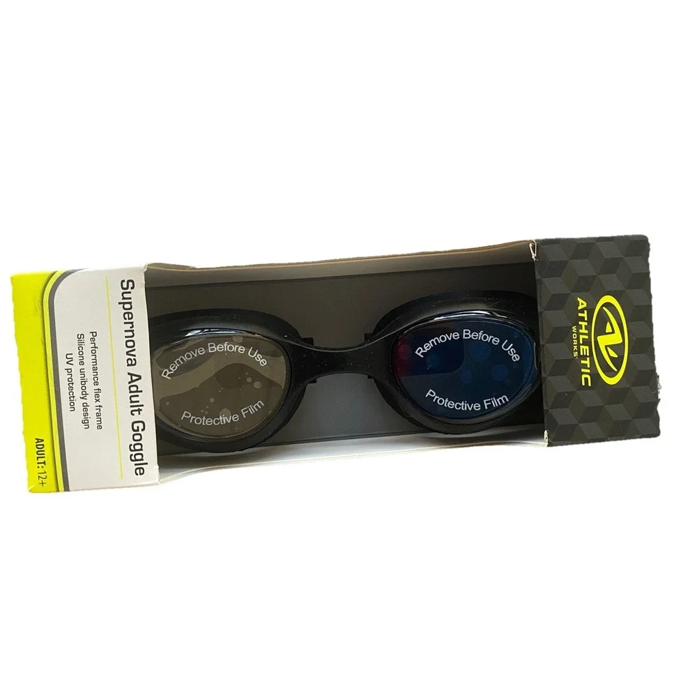 SUPERNOVA ADULT SWIM GOGGLES TINTED  LENS TO‎ REDUCE GLARE *NEW* ATHLETIC WORKS